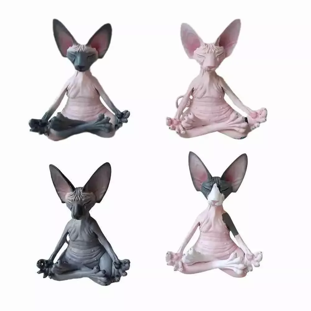 Cat Figurine Buddha Sphinx Figurine Meditation Garden Art Sculptures Outdoor Garden Statues Figurines Decoration 
Cat Figurine Buddha Sphinx Figurine Meditation Garden Art Sculptures Outdoor Garden Statues Figurines Decoration