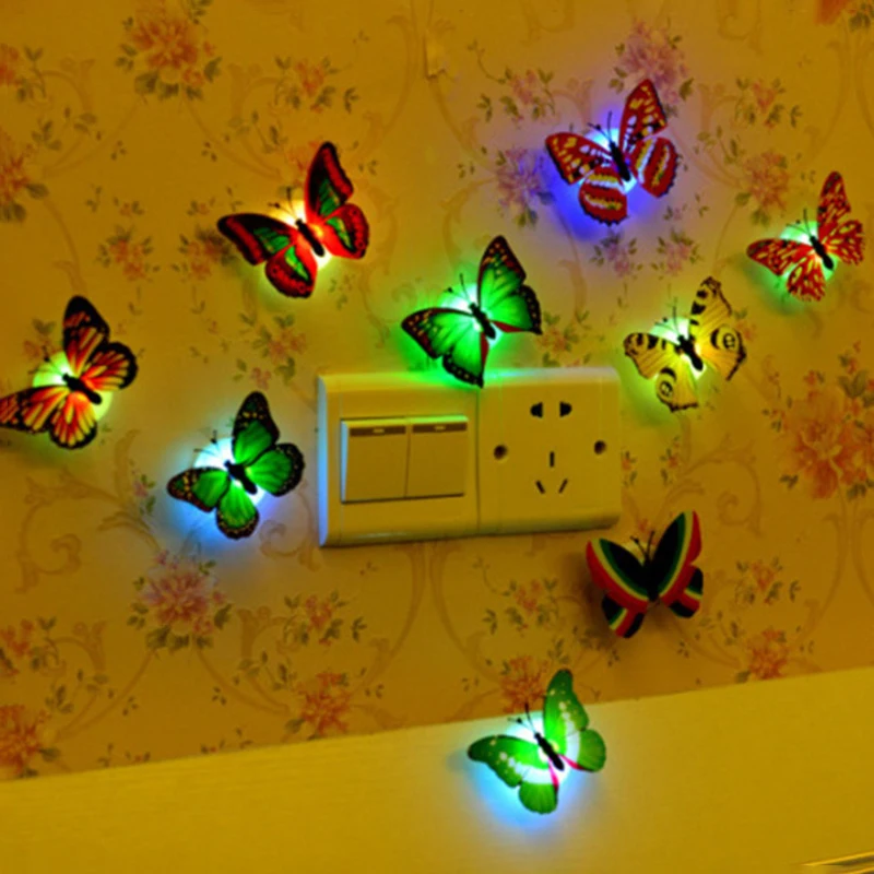 1/2pcs Night Light Led Wall Lamp 3D Butterfly Colorful Luminous Birthday Party Decorative Children Room Decoration Home Supplies
1/2pcs Night Light Led Wall Lamp 3D Butterfly Colorful Luminous Birthday Party Decorative Children Room Decoration Home Supplies