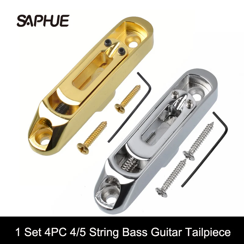 A Set 4Pcs Individual 4/5-String Bass Guitar Bridge Saddles Tailpiece - Chrome/Gold
A Set 4Pcs Individual 4/5-String Bass Guitar Bridge Saddles Tailpiece - Chrome/Gold