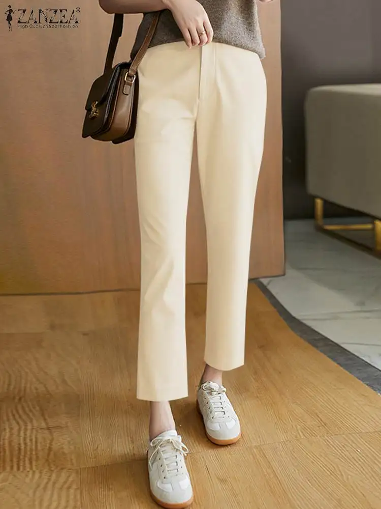 Женские летние однотонные мешковатые рабочие брюки-карандаш ZANZEA длиной до щиколотки, брюки с боковыми карманами, Стильные повседневные эле...
Женские летние однотонные мешковатые рабочие брюки-карандаш ZANZEA длиной до щиколотки, брюки с боковыми карманами, Стильные повседневные эле...