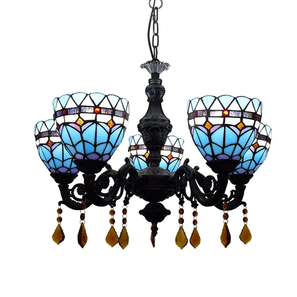 Stained glass living room dining chandelier 24 " Stained glass 5 Chandeliers Mediterranean Blue Glass Pendant Lamp Restaurant
Stained glass living room dining chandelier 24 " Stained glass 5 Chandeliers Mediterranean Blue Glass Pendant Lamp Restaurant
