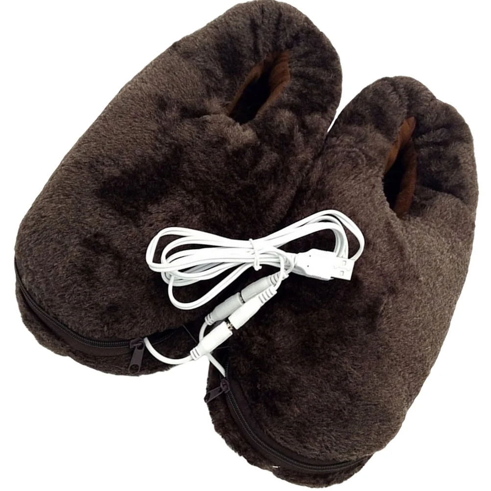 

Slippers Usb Heated Foot Electric Heating Warmer Shoes Plush Warmers Women Feet Winter Rechargeable Pad Boots Warm Warming