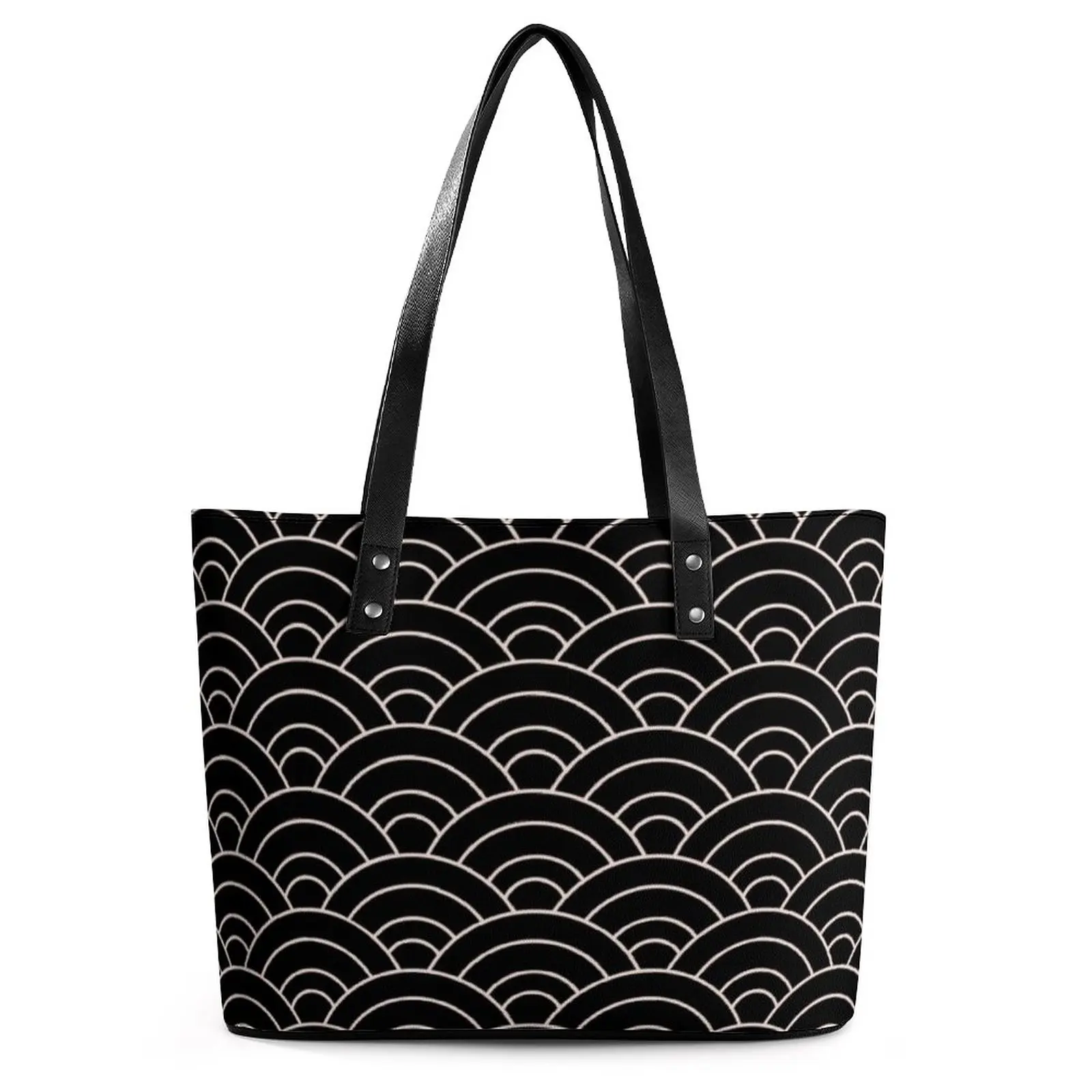 Black Saigaiha Handbags Japanese Wave Print PU Leather Shoulder Bag Ladies Outdoor Designer Tote Bag Pocket Casual Shopping Bags
Black Saigaiha Handbags Japanese Wave Print PU Leather Shoulder Bag Ladies Outdoor Designer Tote Bag Pocket Casual Shopping Bags