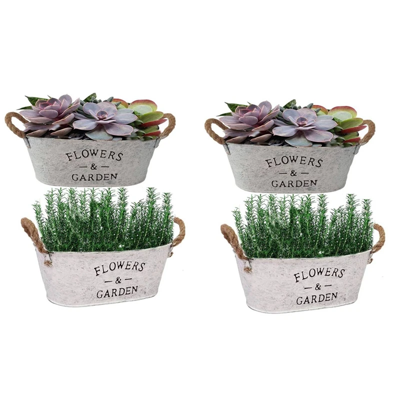 Set Of 4 Rustic Metal Planters With Handles,Farmhouse Succulents Herbs Pots,Vintage Plants Container For Indoor
Set Of 4 Rustic Metal Planters With Handles,Farmhouse Succulents Herbs Pots,Vintage Plants Container For Indoor
