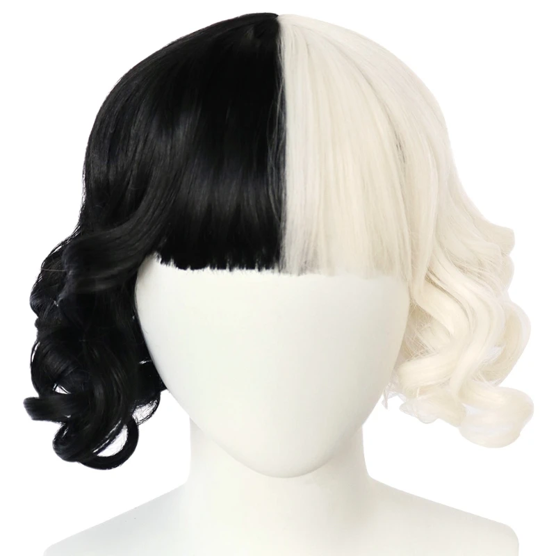 Movie Character Black White Short Curly Wig Party Heat Resistant Synthetic Hair
Movie Character Black White Short Curly Wig Party Heat Resistant Synthetic Hair