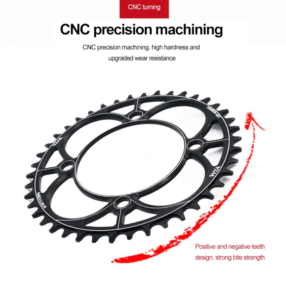 42T/44T/46T/48T/50T/52T Mountain Bike Chainring 104BCD Single Speed Round Wide Narrow Tooth Chainring Bicycle Tooth Plate Part
42T/44T/46T/48T/50T/52T Mountain Bike Chainring 104BCD Single Speed Round Wide Narrow Tooth Chainring Bicycle Tooth Plate Part