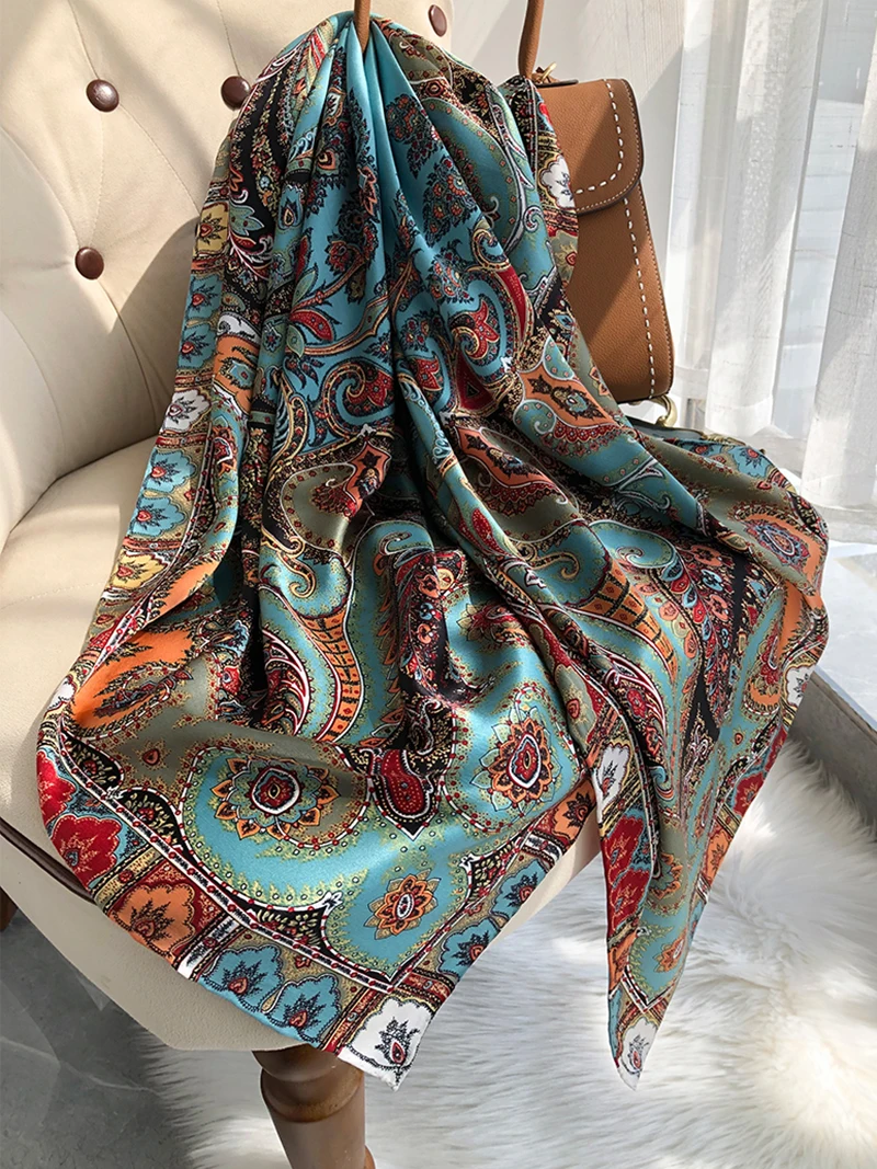 Women Silk Winter Scarf Luxury Design Print Lady Beach Shawl Scarves Fashion Smooth Foulard Female Hijab
Women Silk Winter Scarf Luxury Design Print Lady Beach Shawl Scarves Fashion Smooth Foulard Female Hijab