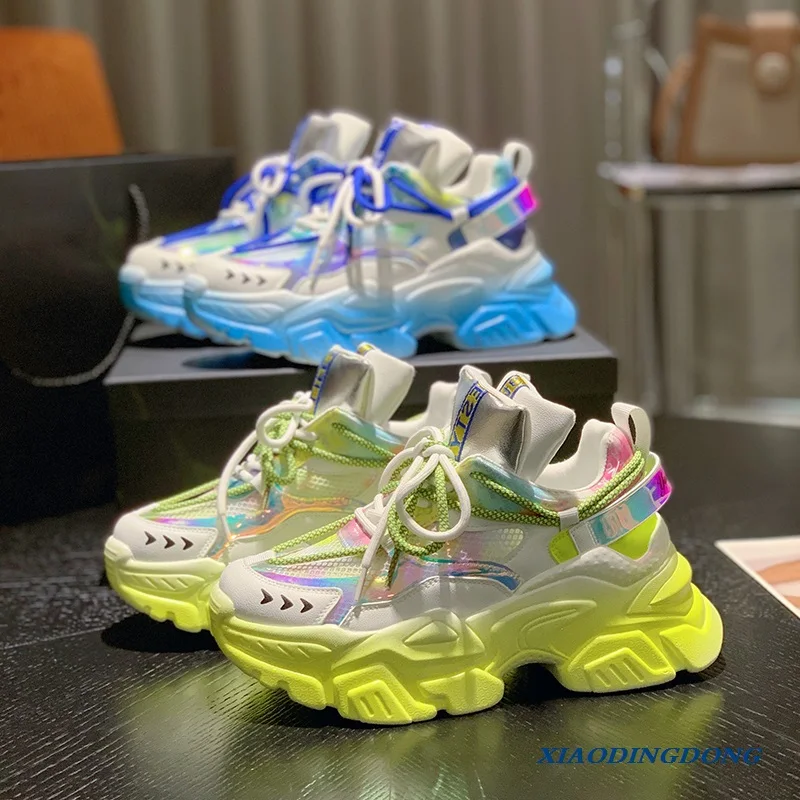 Designer Sneakers Women New Summer Mixed Colors Women's Casual Shoes Fashion Thick Sole Girls Chunky Sneaker Colorful Laser
Designer Sneakers Women New Summer Mixed Colors Women's Casual Shoes Fashion Thick Sole Girls Chunky Sneaker Colorful Laser