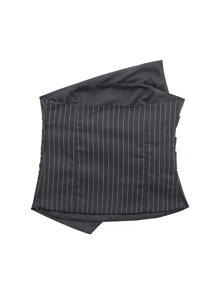 Fashion Striped Corset Wrap Chest Tops Women Casual Backless Sleeveless Sling Tops 2023 Spring Summer Female Short Shirt
Fashion Striped Corset Wrap Chest Tops Women Casual Backless Sleeveless Sling Tops 2023 Spring Summer Female Short Shirt