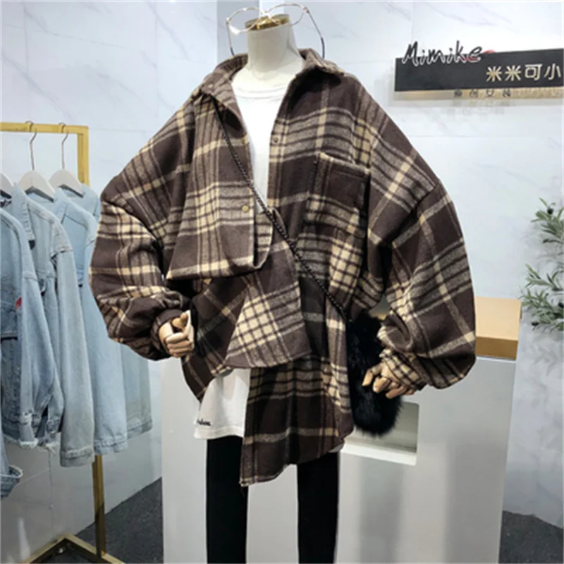 Plaid Women's Shirts Thick Coat Shirts 2022 Autumn Winter New Korean Version Loose All-match Female Tops Long-Sleeved Commuting
Plaid Women's Shirts Thick Coat Shirts 2022 Autumn Winter New Korean Version Loose All-match Female Tops Long-Sleeved Commuting