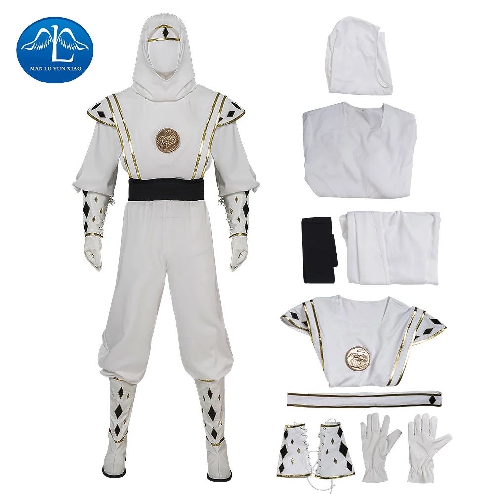 Ranger Cosplay White Costume Tommy Oliver Cosplay Adult Bodysuit Superhero Halloween Bodysuit with Boots Battle Suit Outfit
Ranger Cosplay White Costume Tommy Oliver Cosplay Adult Bodysuit Superhero Halloween Bodysuit with Boots Battle Suit Outfit