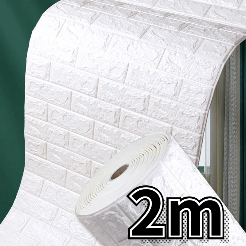 

Настенные водонепроницаемые 3D-наклейки на стену, пенопластовые самоклеящиеся обои для гостиной, спальни, декоративные настенные покрытия для дома, 70 см x 2 м