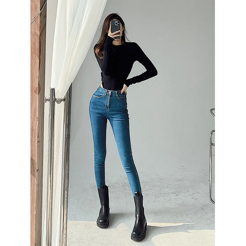 WOMONGAGA High Waist Skinny Denim Pencil Pants Spring Trend New Solid Color Stretch Fashion High Street Women's Clothing EM3B
WOMONGAGA High Waist Skinny Denim Pencil Pants Spring Trend New Solid Color Stretch Fashion High Street Women's Clothing EM3B