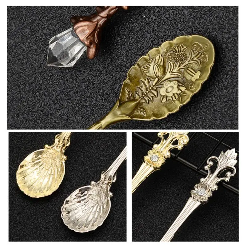 Vintage Royal Style Stirring Spoon Crystal Head Flatware Dessert Ice Cream Dessert Spoon Creative Vintage Mixing Spoon Tea Spoon
Vintage Royal Style Stirring Spoon Crystal Head Flatware Dessert Ice Cream Dessert Spoon Creative Vintage Mixing Spoon Tea Spoon