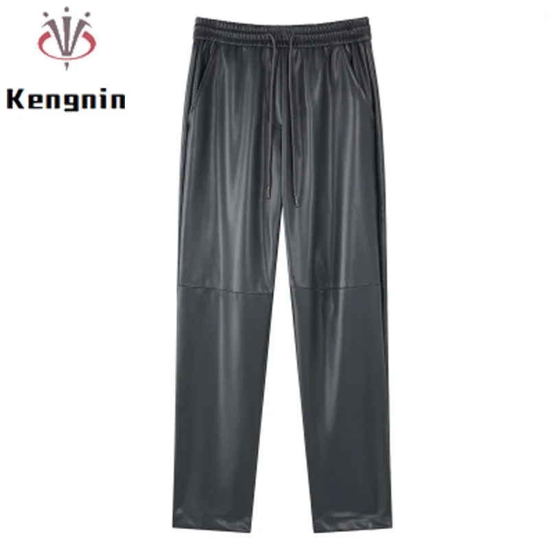 PU Women Sweatpants Autumn Winter High Waist Loose Office Lady Work Trousers Drawstring Fake Leather Casual Pants Capris KE3209
PU Women Sweatpants Autumn Winter High Waist Loose Office Lady Work Trousers Drawstring Fake Leather Casual Pants Capris KE3209