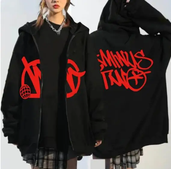 Куртка Y2K мужская на молнии с принтом минус, однотонная Одежда большого размера с двумя узорами, худи в стиле панк Харадзюку для отдыха, 2023 
Куртка Y2K мужская на молнии с принтом минус, однотонная Одежда большого размера с двумя узорами, худи в стиле панк Харадзюку для отдыха, 2023