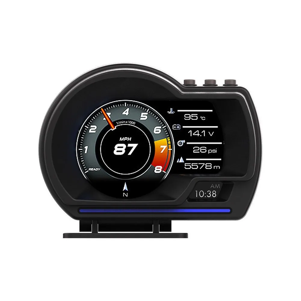 Автомобильный спидометр HUD OBD2 + GPS, автомобильный цифровой дисплей, датчик спидометра, турбооборот, сигнализация, температура, автомобильные...
Автомобильный спидометр HUD OBD2 + GPS, автомобильный цифровой дисплей, датчик спидометра, турбооборот, сигнализация, температура, автомобильные...