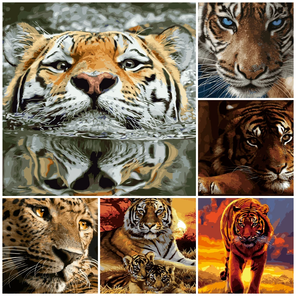 DIY Painting By Numbers Animal Tiger Leopard HandPainted Oil Painting Drawing On Canvas Kill Time Unique Gift Home Decoration
DIY Painting By Numbers Animal Tiger Leopard HandPainted Oil Painting Drawing On Canvas Kill Time Unique Gift Home Decoration