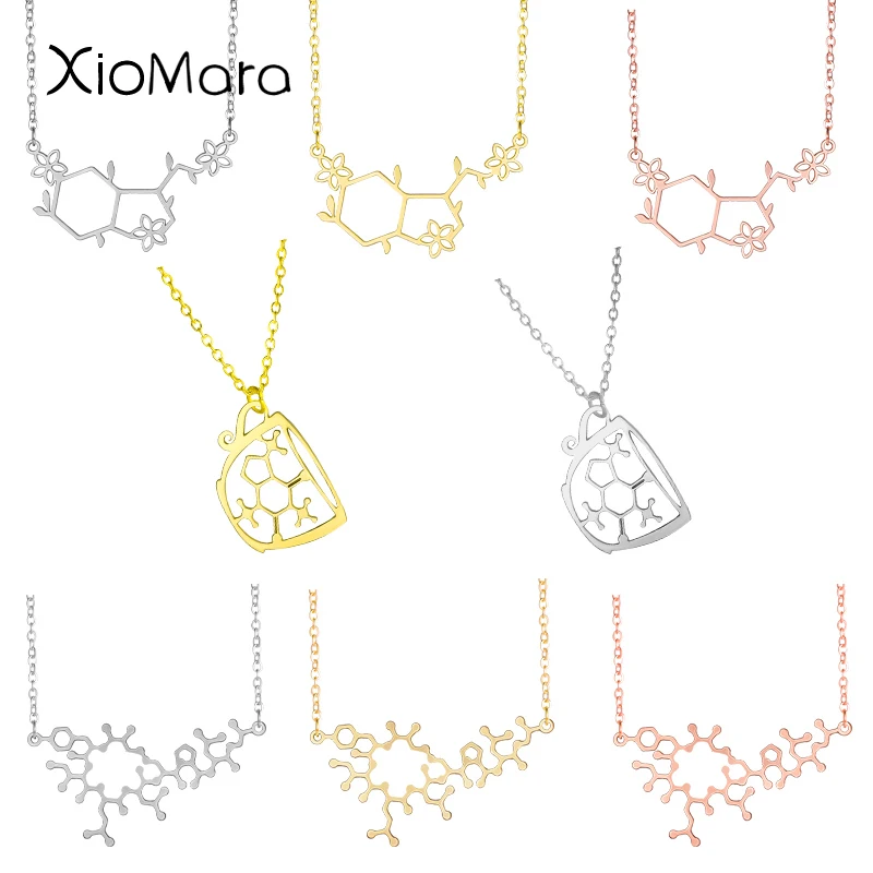 HTC Caffeine Molecular Chemistry Couple Necklace Science Structure Pendant Dopamine Molecular Necklace Gifts For Science Student
HTC Caffeine Molecular Chemistry Couple Necklace Science Structure Pendant Dopamine Molecular Necklace Gifts For Science Student