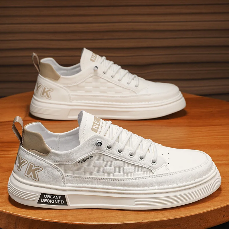 Spring New Men Leather Casual Shoes Boy Fashion Flats Skateboard Shoes Youth Leisure Lace-up Sneakers
Spring New Men Leather Casual Shoes Boy Fashion Flats Skateboard Shoes Youth Leisure Lace-up Sneakers