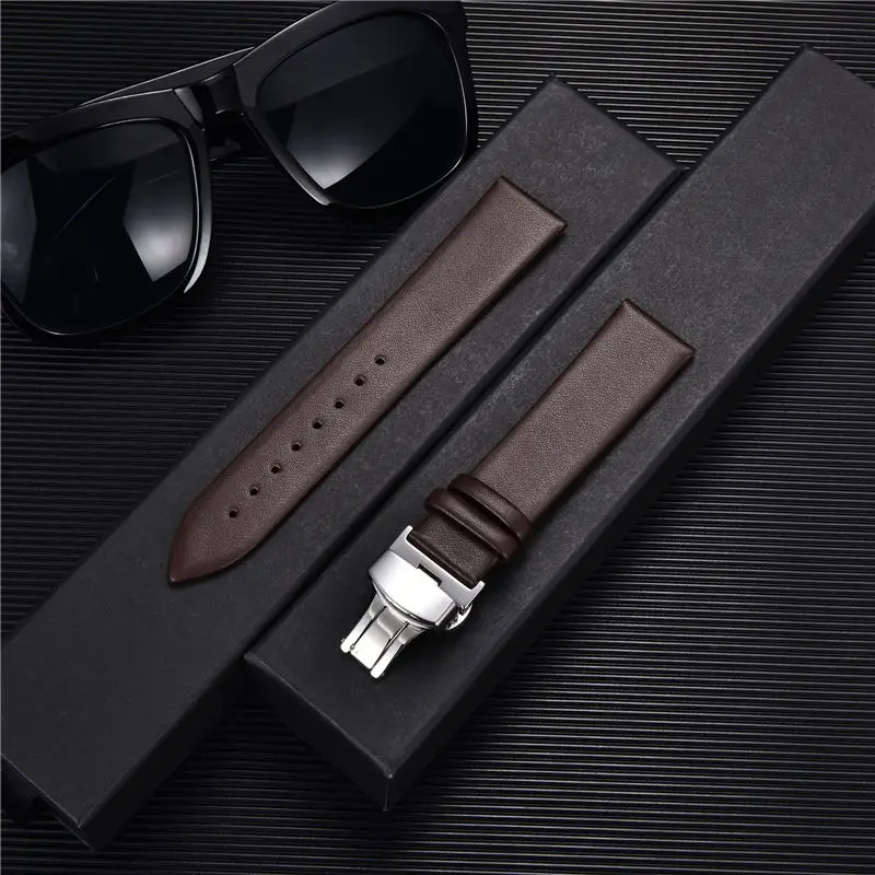 Soft Ultra Thin Leather Strap Watchbands 16mm 18mm 20mm 22mm Leather Watch Straps with Automatic Butterfly Clasp Buckle Bracelet
Soft Ultra Thin Leather Strap Watchbands 16mm 18mm 20mm 22mm Leather Watch Straps with Automatic Butterfly Clasp Buckle Bracelet