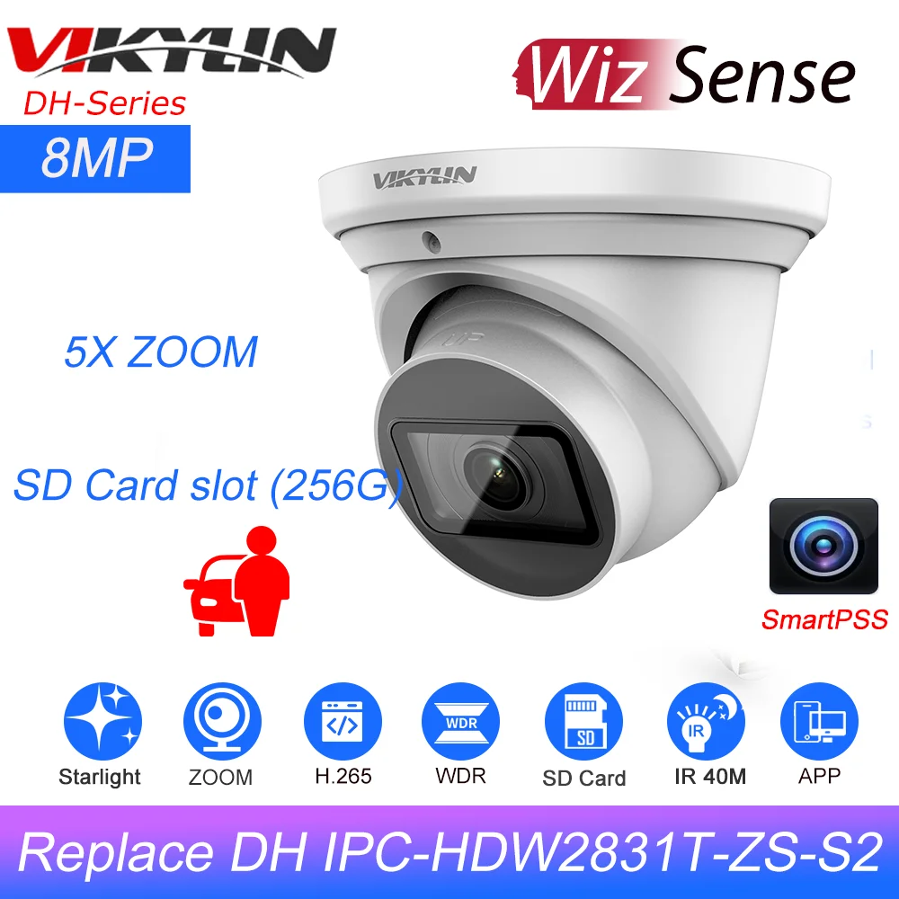 Vikylin Dahua OEM 8MP WizSense IP Camera IPC-HDW2841T-ZS-S2 5X Zoom SD Card Slot SMD Plus CCTV Surveillance IP Camera P2P Remote
Vikylin Dahua OEM 8MP WizSense IP Camera IPC-HDW2841T-ZS-S2 5X Zoom SD Card Slot SMD Plus CCTV Surveillance IP Camera P2P Remote