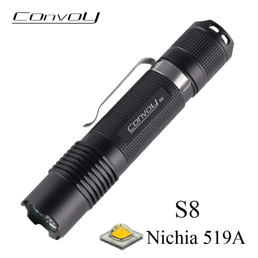 Фонарик CONVOY S8 с Nichia 519A LED
Фонарик CONVOY S8 с Nichia 519A LED