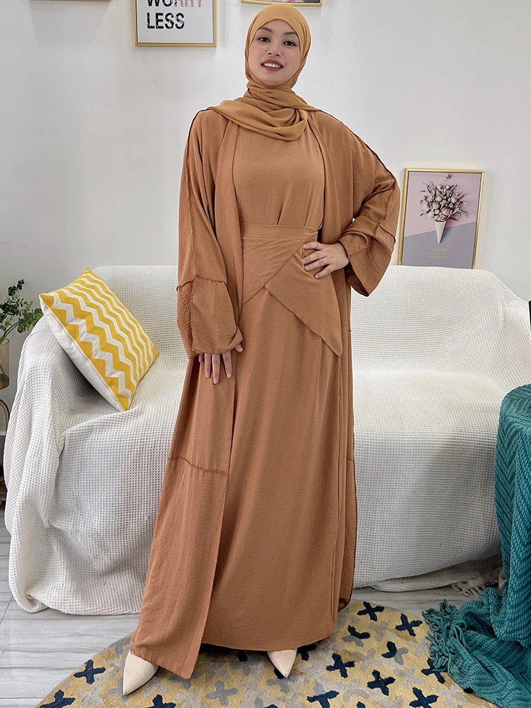 Eid 3 шт. Abaya наборы креп мусульманская мода Открытые Abayas для женщин Дубай Турция внутренний хиджаб платье облегающая юбка ислам одежда для ве...
Eid 3 шт. Abaya наборы креп мусульманская мода Открытые Abayas для женщин Дубай Турция внутренний хиджаб платье облегающая юбка ислам одежда для ве...