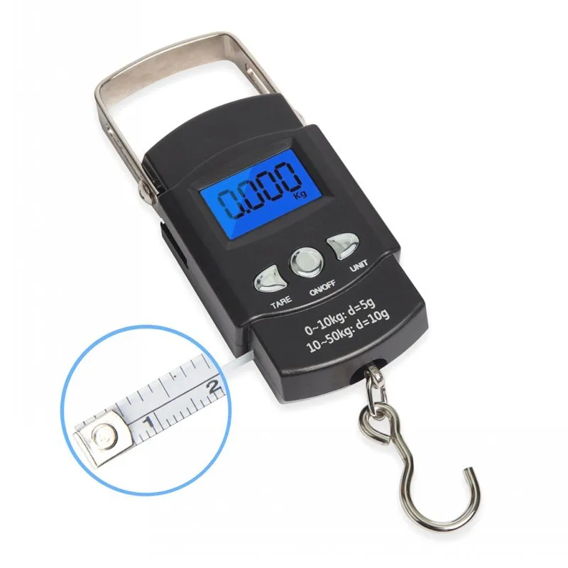 50kg/10g Hanging Scale for Fishing Luggage Travel Weighting Steelyard Electronic LCD Digital Hook Scale Kitchen Measuring Scales
50kg/10g Hanging Scale for Fishing Luggage Travel Weighting Steelyard Electronic LCD Digital Hook Scale Kitchen Measuring Scales
