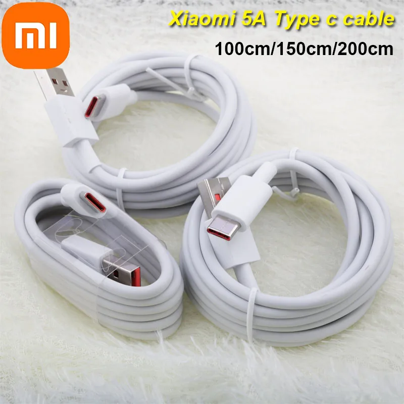 Быстрое зарядное устройство xiaomi 33 Вт оригинальный кабель Turbo charge красный Тип C для