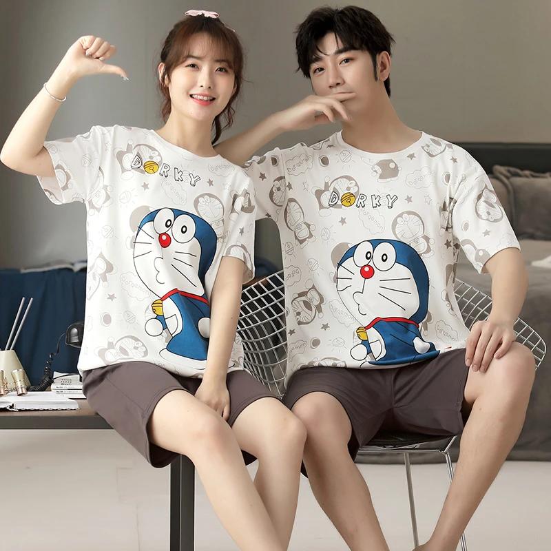 Anime Doraemon Couple Pajamas Sets Women Pijama Cotton Korean Men Sleepwear Short Sleeve Cute Lovers Women Nightwear
Anime Doraemon Couple Pajamas Sets Women Pijama Cotton Korean Men Sleepwear Short Sleeve Cute Lovers Women Nightwear