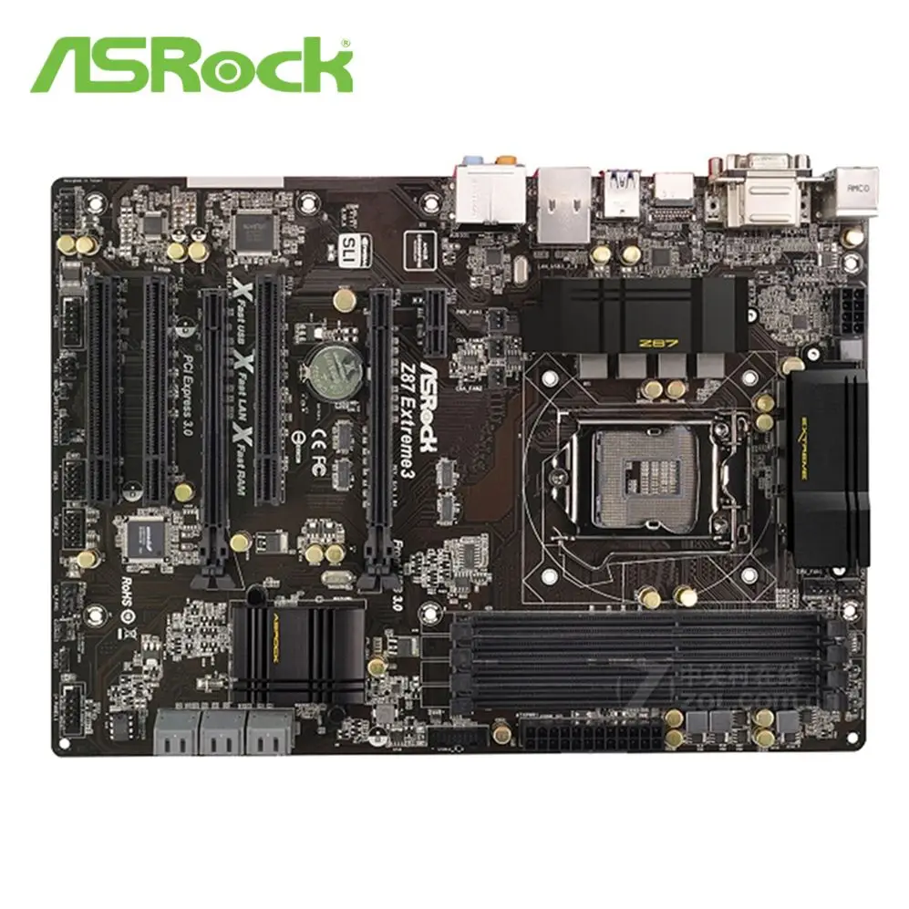 Mainboard Slot LGA1150 Z87 motherboard for ASRock Z87 Extreme3 desktop board USB3.0 SATA3 DDR3
Mainboard Slot LGA1150 Z87 motherboard for ASRock Z87 Extreme3 desktop board USB3.0 SATA3 DDR3