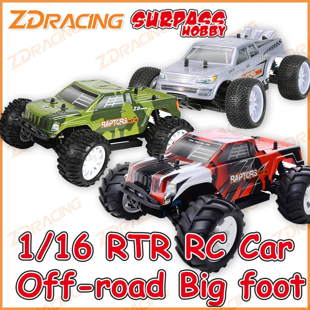 

Surpass Hobby Zd Racing 1/16 Rc Car RTR Big Foot Monster Truck Buggy Remote Control Off Road 2435 Brushelss Motor 35A ESC 4WD