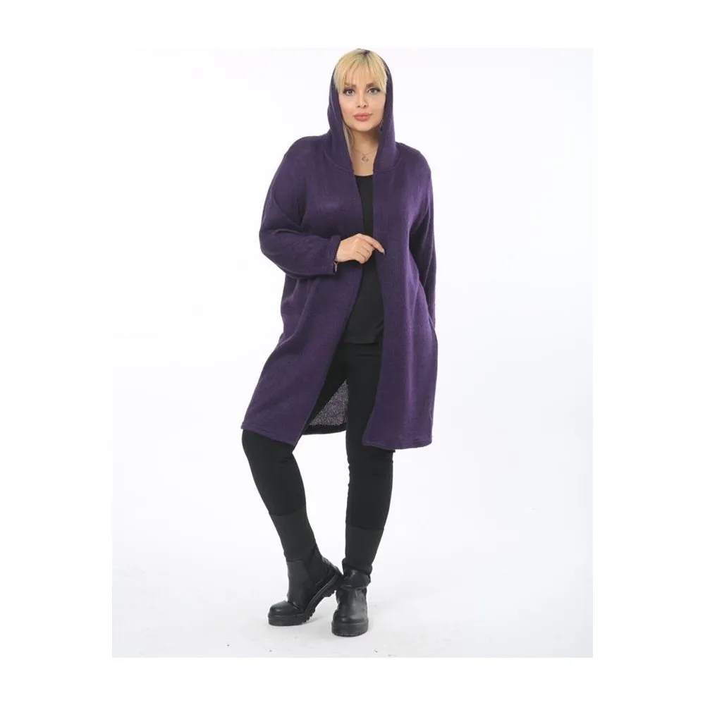 Женский вязаный кардиган с капюшоном, большие размеры
Женский вязаный кардиган с капюшоном, большие размеры