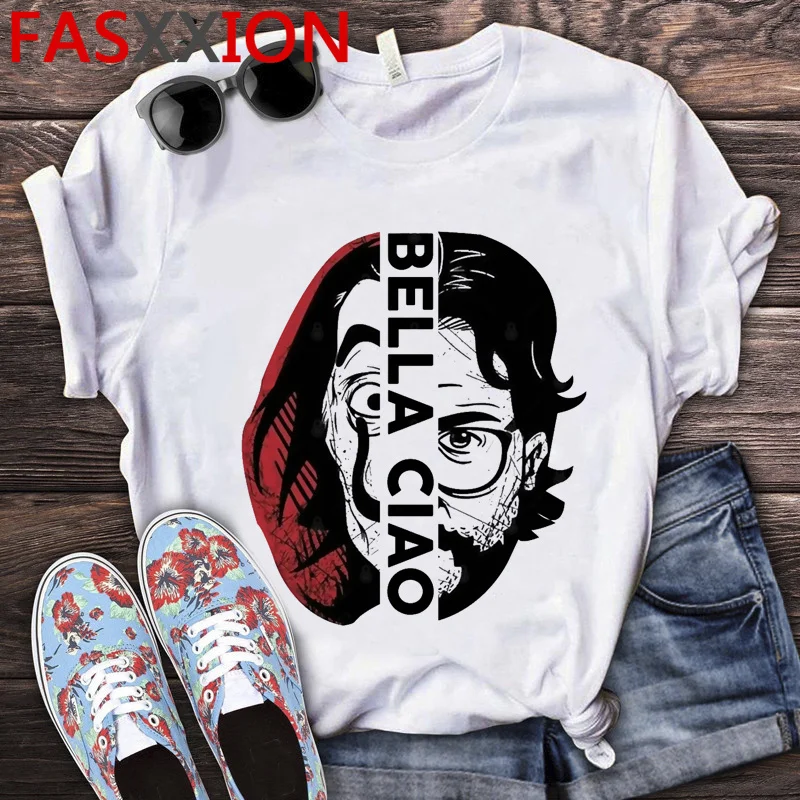 Anime Money Heist La Casa De Papel House of Paper Bella Ciao top tees tshirt men vintage white t shirt aesthetic streetwear 
Anime Money Heist La Casa De Papel House of Paper Bella Ciao top tees tshirt men vintage white t shirt aesthetic streetwear
