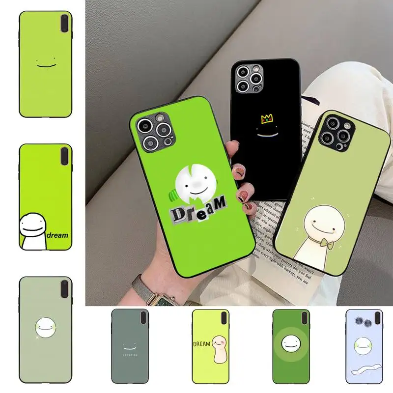

Dream Smp Smile Phone Case for iPhone 11 12 13 Mini Pro Max 8 7 6 6S Plus X 5 SE 2020 XR XS Funda Case