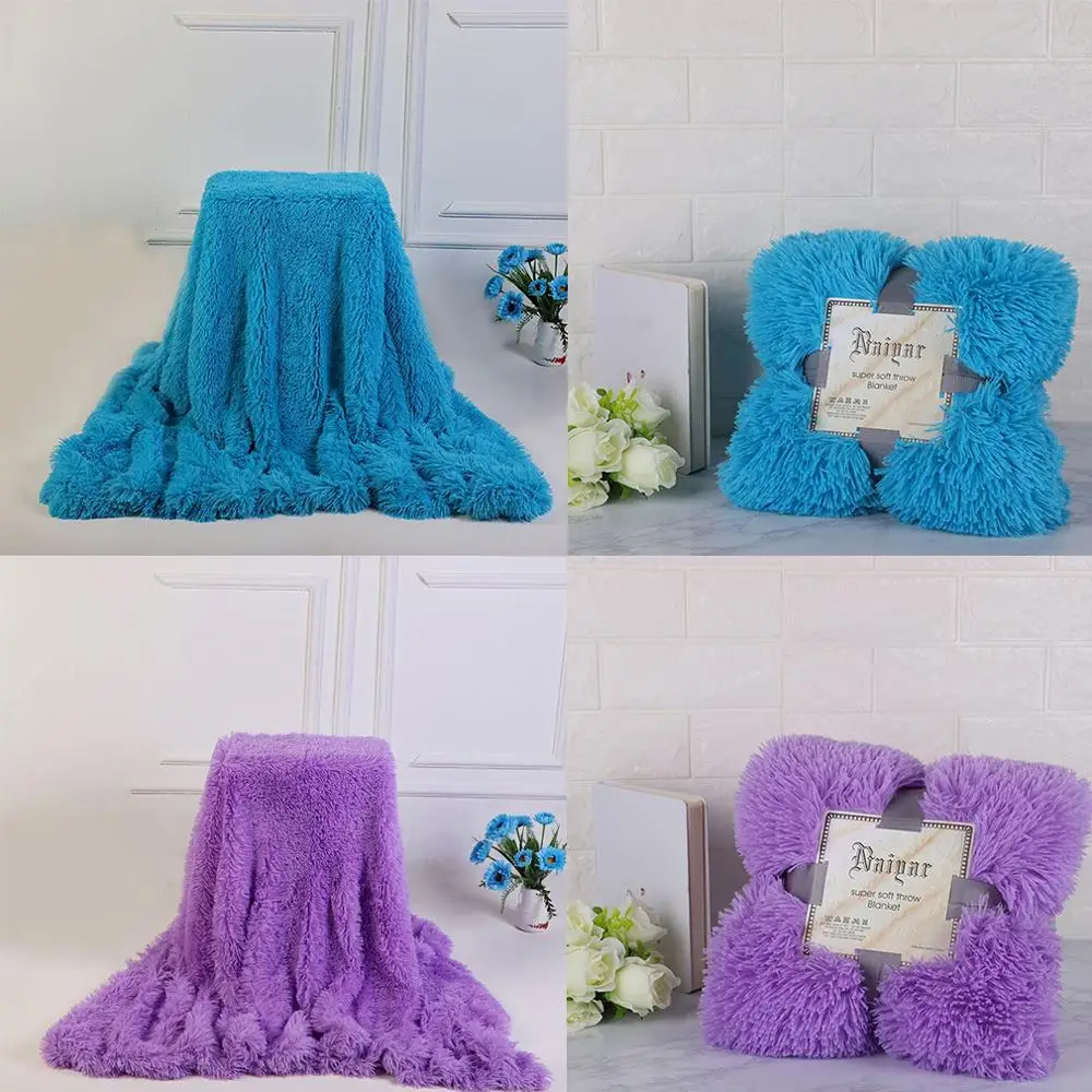 

Soft Fur Throw Blanket On The Couch Long Shaggy Fuzzy Fur Faux Bed Sofa Blankets Warm Cozy With Fluffy Sherpa
