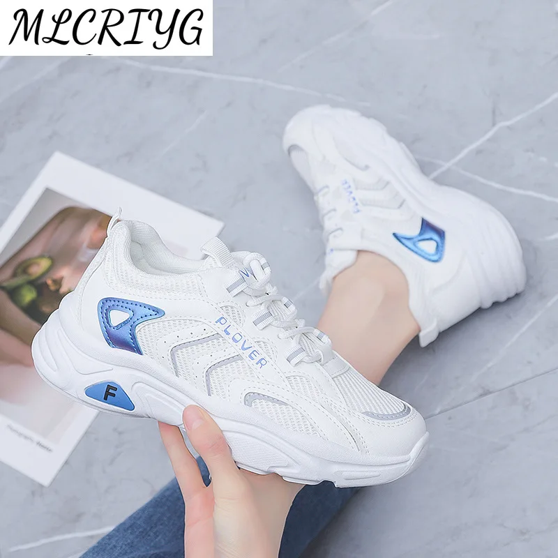 2021 Spring New Women's Vulcanized Shoes Fashion Round Head Lace-up Women Casual Shoes Mesh Breathable Sneakers White Dad Shoes
2021 Spring New Women's Vulcanized Shoes Fashion Round Head Lace-up Women Casual Shoes Mesh Breathable Sneakers White Dad Shoes