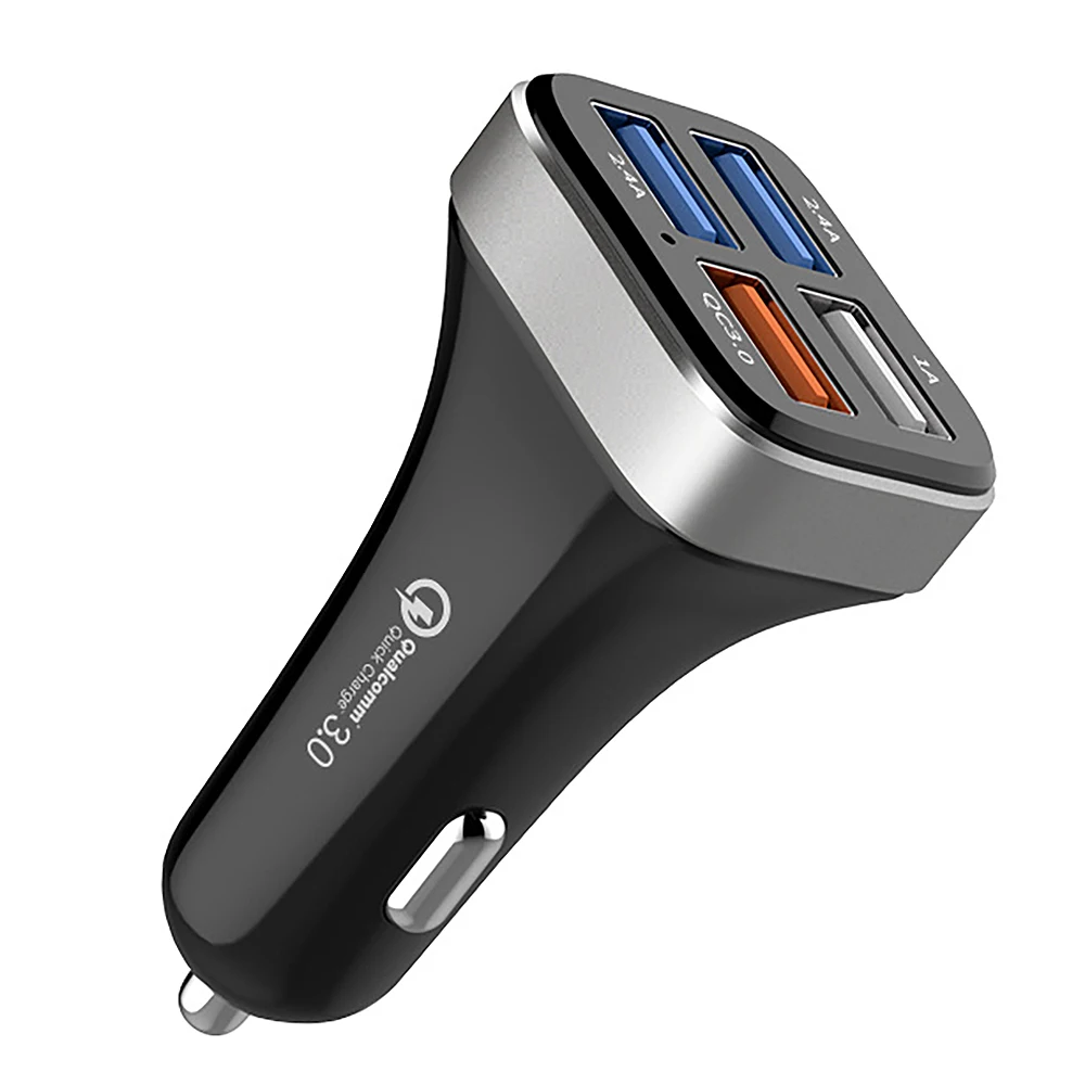 Автомобильное зарядное устройство Quick Charge 3,0, 4 порта, быстрая зарядка QC3.0 A, автомобильное зарядное устройство для Samsung S10
Автомобильное зарядное устройство Quick Charge 3,0, 4 порта, быстрая зарядка QC3.0 A, автомобильное зарядное устройство для Samsung S10