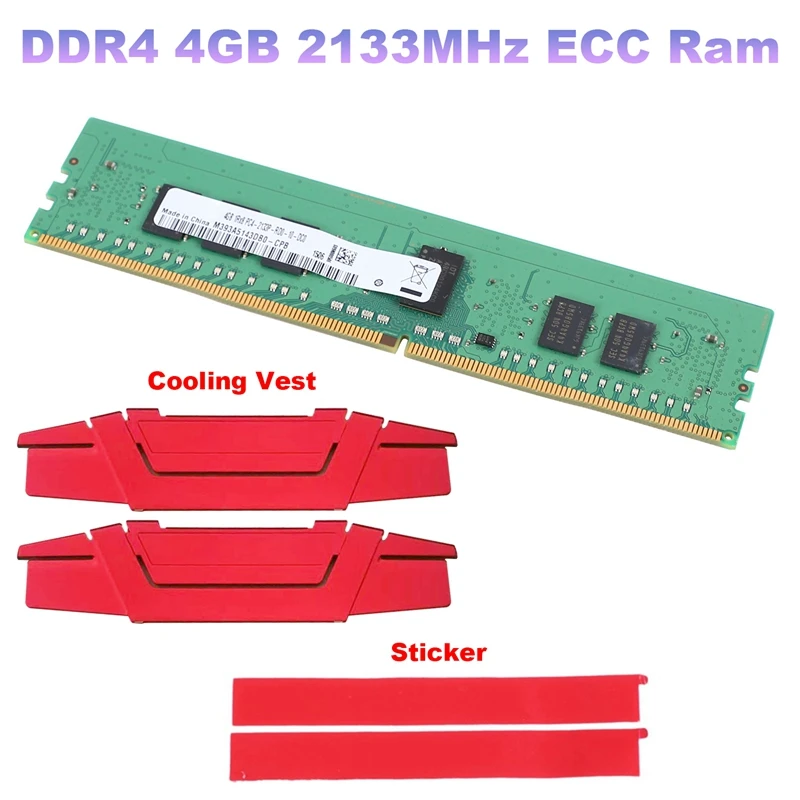 

Оперативная Память DDR4 4 Гб 2133 МГц ECC + охлаждающий жилет 1RX8 PC4-17000 1,2 в 288PIN ECC REG DIMM Серверная Память Ram