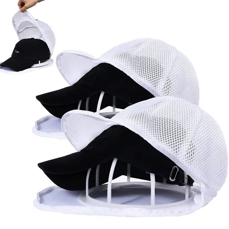

Multifunctional Baseball Cap Washer Hat Cleaning Kit With Hat Washer Cage And Laundry Bag Double-deck Hat Cleaners Protector