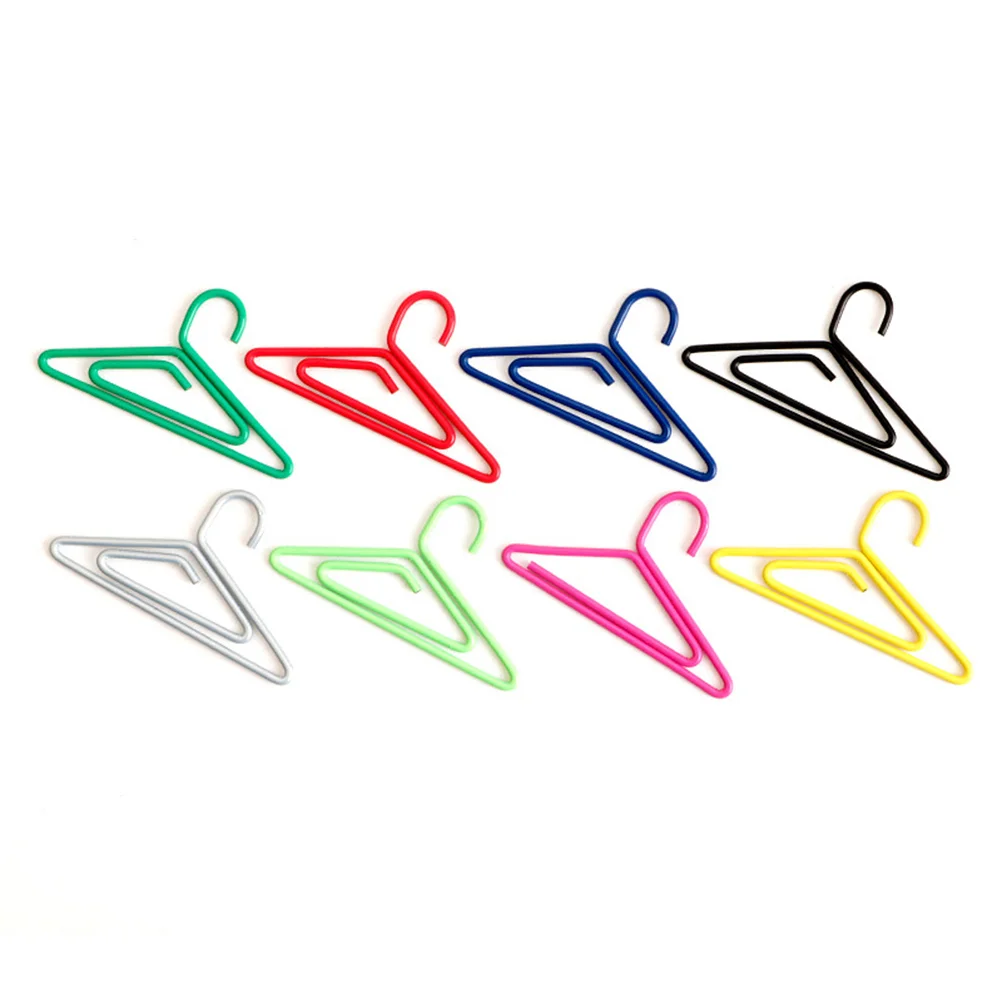 50pcs Mini Paper Clips Creative Mini Clothes Hanger Shaped Paper Clip Adorable Paper Holder Creative Simple Metal Bookmark
50pcs Mini Paper Clips Creative Mini Clothes Hanger Shaped Paper Clip Adorable Paper Holder Creative Simple Metal Bookmark
