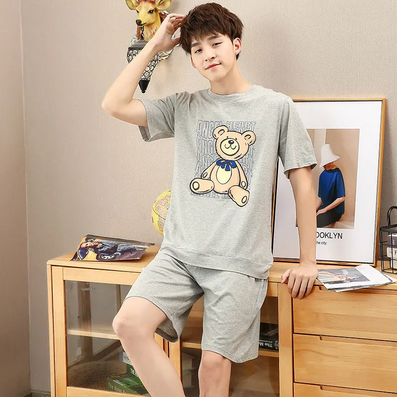 Boy Pajamas Fashion Bear Summer Sets Short-Sleeved Two Pieces Suit Casual Cotton Sportwear Kids Clothes Sweatsuit For Teens Boys
Boy Pajamas Fashion Bear Summer Sets Short-Sleeved Two Pieces Suit Casual Cotton Sportwear Kids Clothes Sweatsuit For Teens Boys