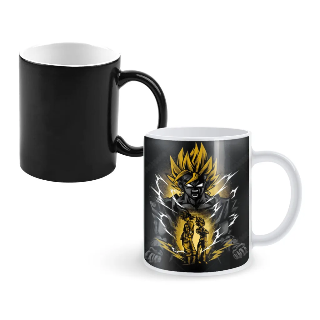 

Goku-Super-Saiyan-Creative Ceramic Coffee Mugs Heat Color Changing Milk Tea Cup ColorCup for Birthday Gifts