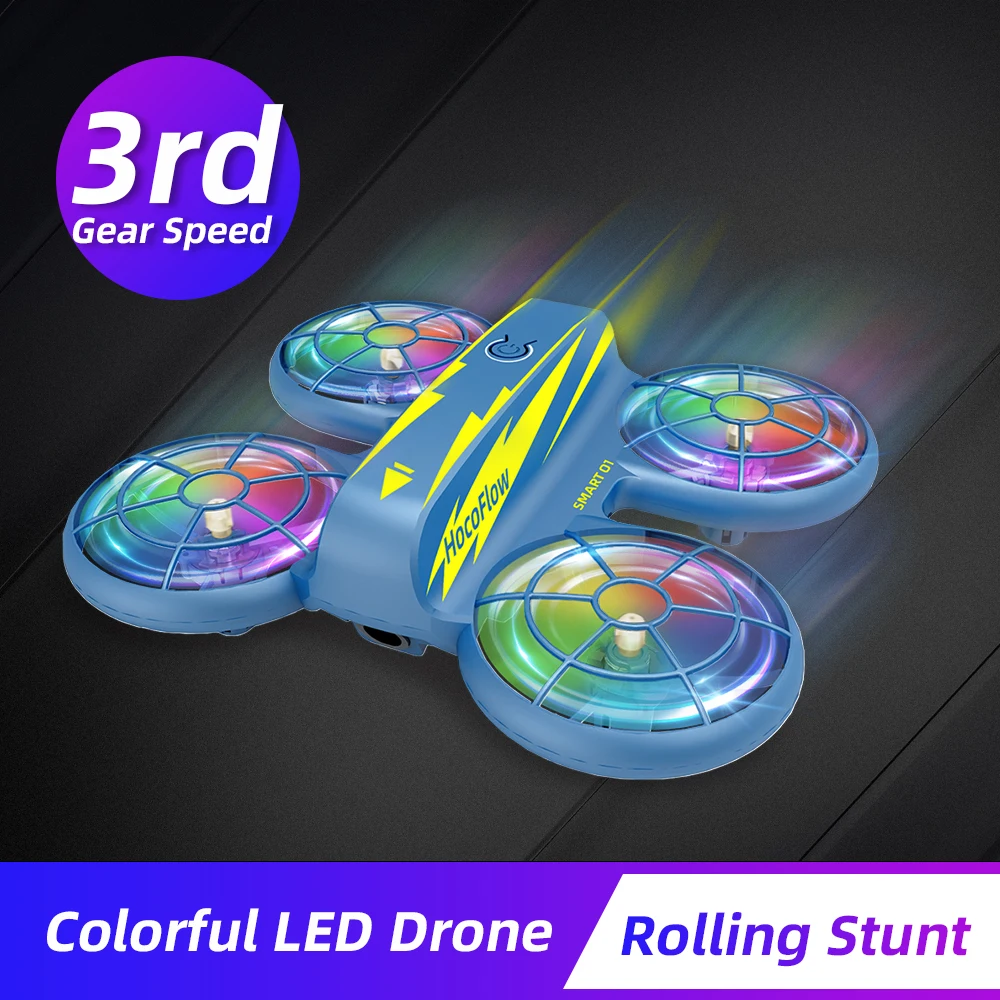 X-Hound Smart 01 Drone with Colorful LED Light RC Quadcopter 2.4GHz Mini Stunt 80 Meters Easy Control Children Dron Toys Gift
X-Hound Smart 01 Drone with Colorful LED Light RC Quadcopter 2.4GHz Mini Stunt 80 Meters Easy Control Children Dron Toys Gift