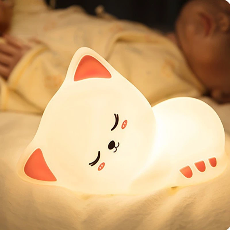 Cute Silicone Cat Lights LED Night Lamp Touch Sensor 7 Color Table Lamp Eye Protection Bedroom Bedside Nightlight Children Gift
Cute Silicone Cat Lights LED Night Lamp Touch Sensor 7 Color Table Lamp Eye Protection Bedroom Bedside Nightlight Children Gift