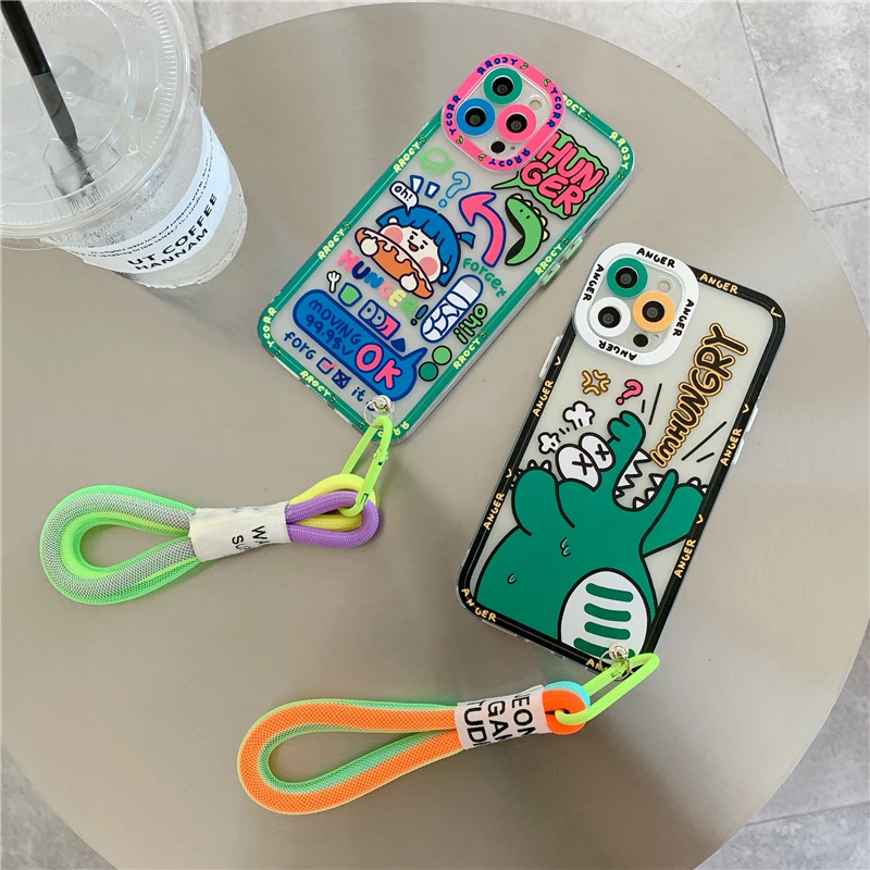 Korea Cute Graffiti label tide Cool Phone case for iphone 13 12 Pro Max MiNi 11 XR X XS 7 8 plus SE soft Cover With Hand Strap
Korea Cute Graffiti label tide Cool Phone case for iphone 13 12 Pro Max MiNi 11 XR X XS 7 8 plus SE soft Cover With Hand Strap