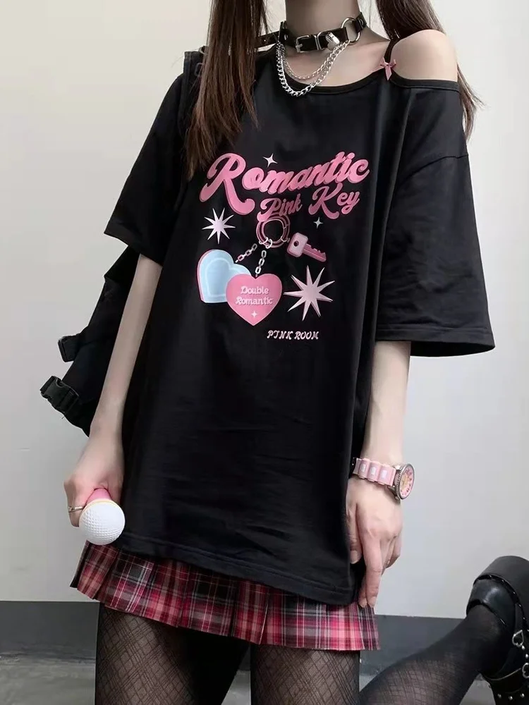 2023 женская футболка с открытыми плечами Kawaii Sweet Girl топы с открытыми плечами y2k сексуальные милые футболки с графическим рисунком модная Корейская рубашка 
2023 женская футболка с открытыми плечами Kawaii Sweet Girl топы с открытыми плечами y2k сексуальные милые футболки с графическим рисунком модная Корейская рубашка