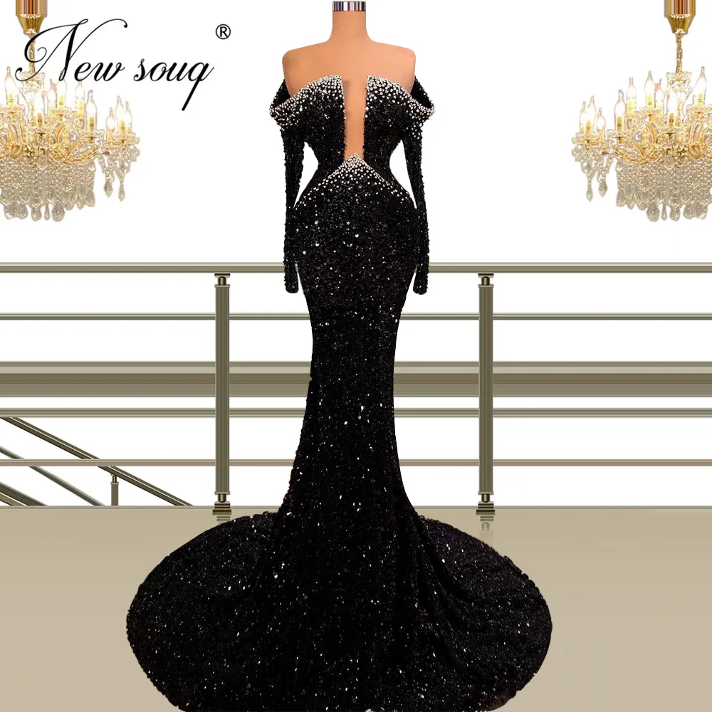 Charming Off Shoulder Evening Celebrity Dress Middle East Long Sleeves Special Sequins Prom Dresses Couture Dubai Party Dress
Charming Off Shoulder Evening Celebrity Dress Middle East Long Sleeves Special Sequins Prom Dresses Couture Dubai Party Dress