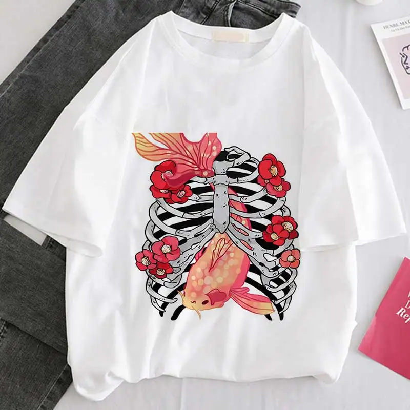 WVIOCE Harajuku Bone Print Women Short Sleeved Top Casual Plus Size Female Clothes High Quality Street 90s T Shirt 29636
WVIOCE Harajuku Bone Print Women Short Sleeved Top Casual Plus Size Female Clothes High Quality Street 90s T Shirt 29636